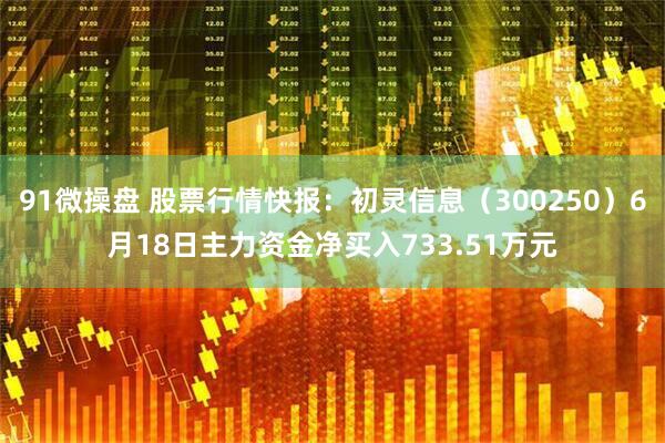 91微操盘 股票行情快报：初灵信息（300250）6月18日主力资金净买入733.51万元