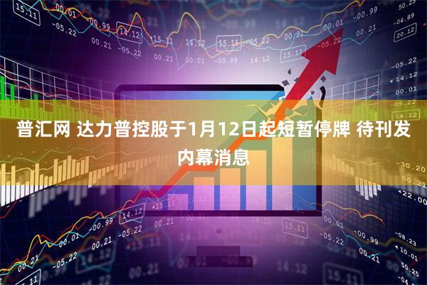 普汇网 达力普控股于1月12日起短暂停牌 待刊发内幕消息